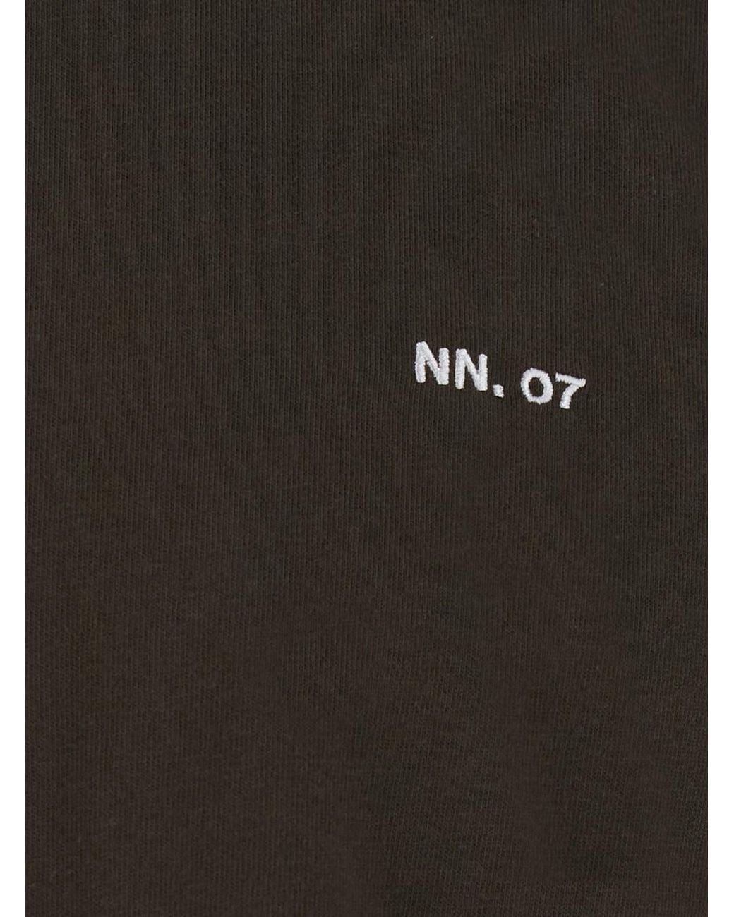 NN07 Black Fabric Adam Emb T-Shirt for men