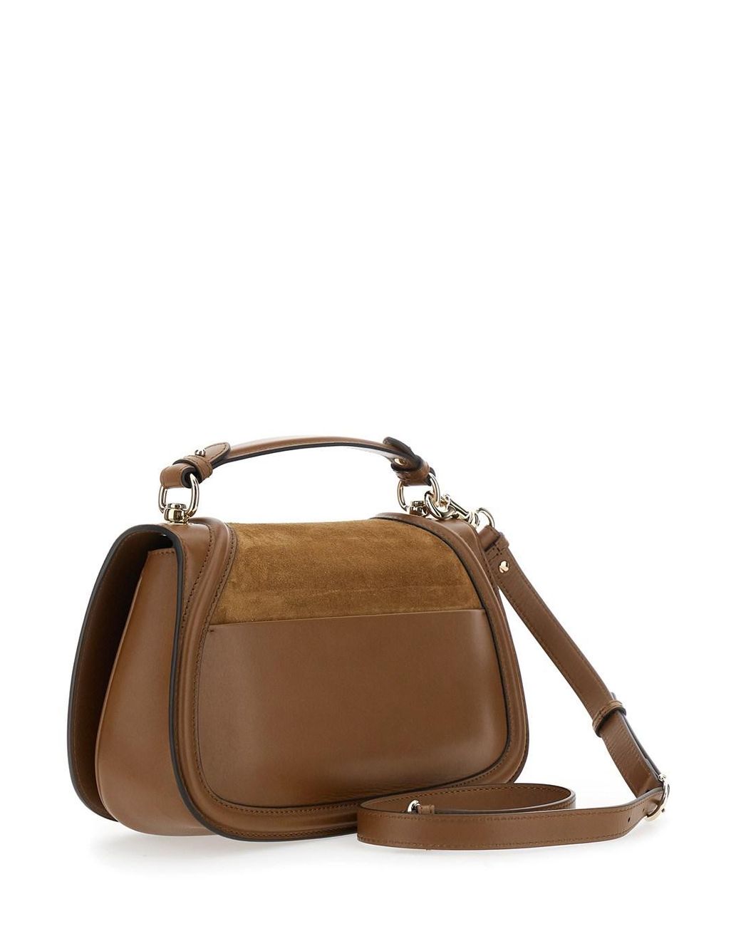 Gucci Brown 'Blondie' Handbag With Gg Logo Plaque On The Front