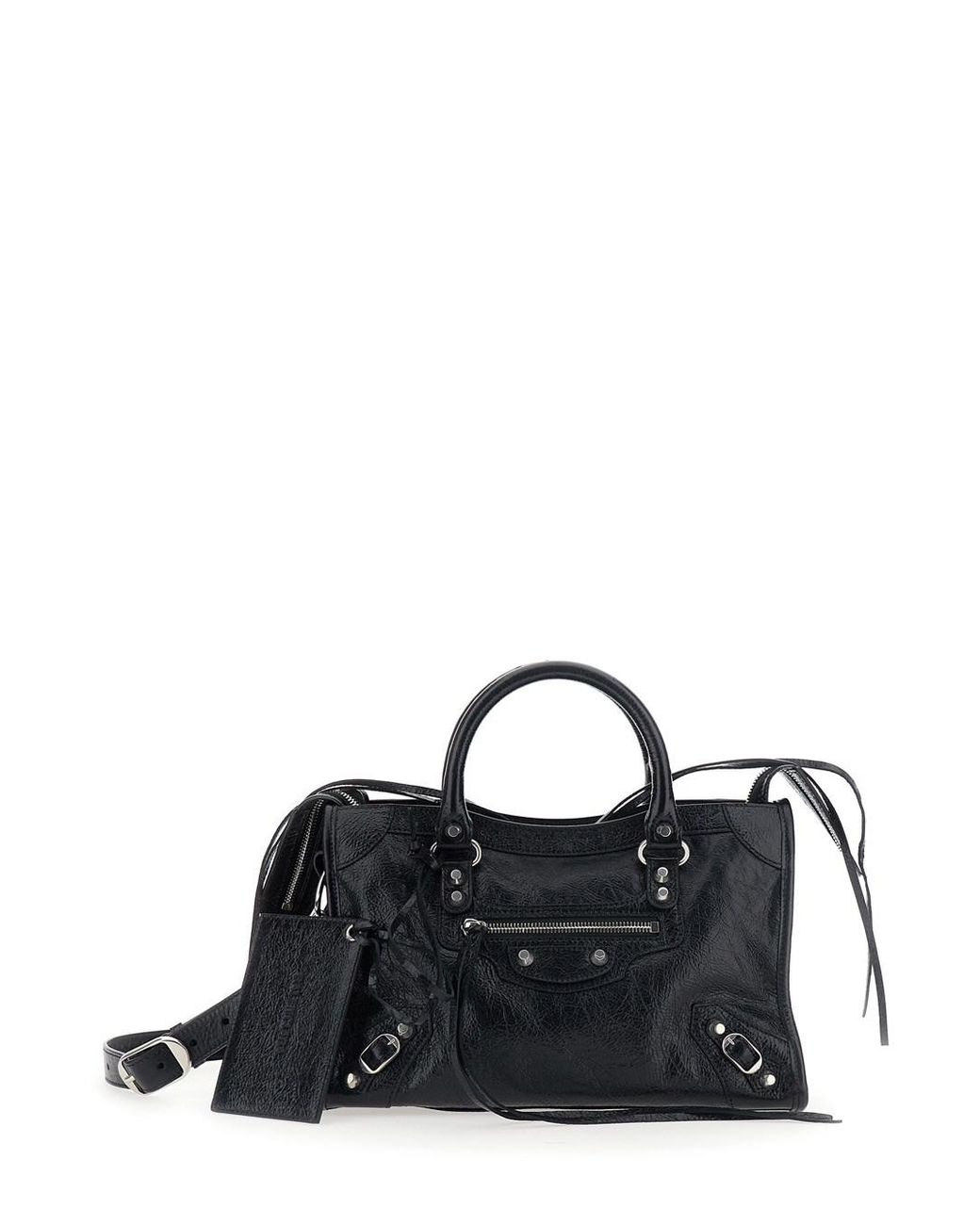Balenciaga Black 'Le City Small' Handbag With Adjustable And Removable