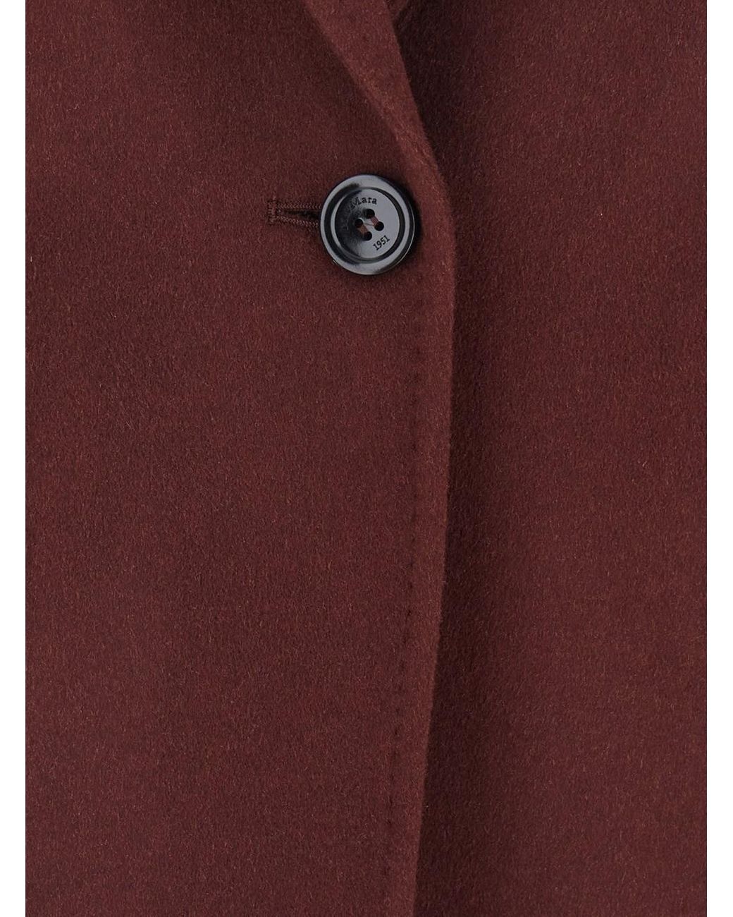 Max Mara Brown Single-Breasted Wool Jacket Blazers