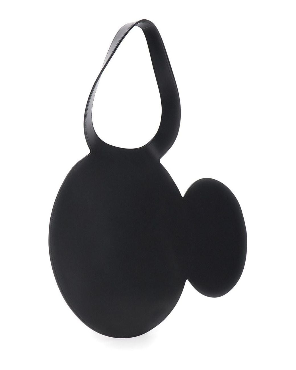Coperni Black 'Mickey' Handbag With Cut-Out Handle And Logo Lettering