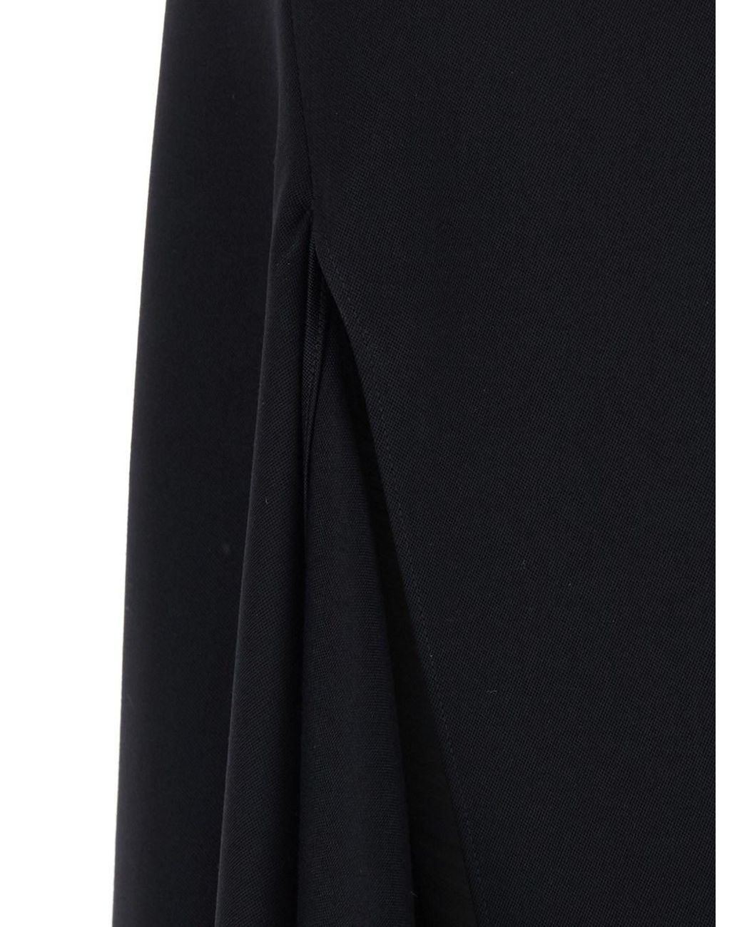 Givenchy Black Wool Skirt With Slashed Details