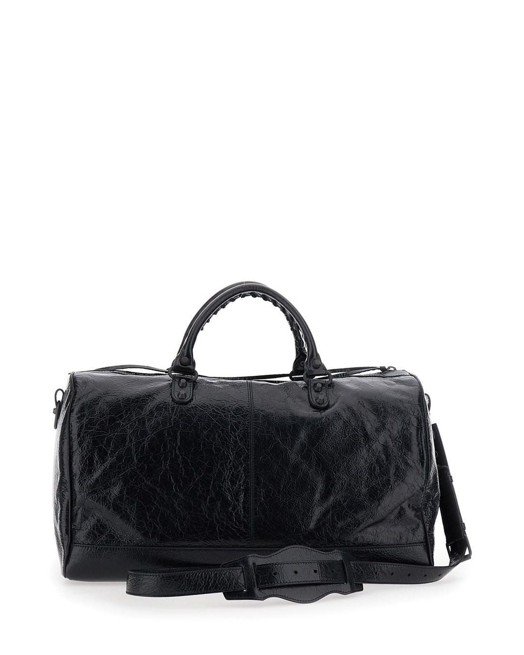 Balenciaga Black 'Le City Boston' Duffel Bag With Adjustable And Remov for men