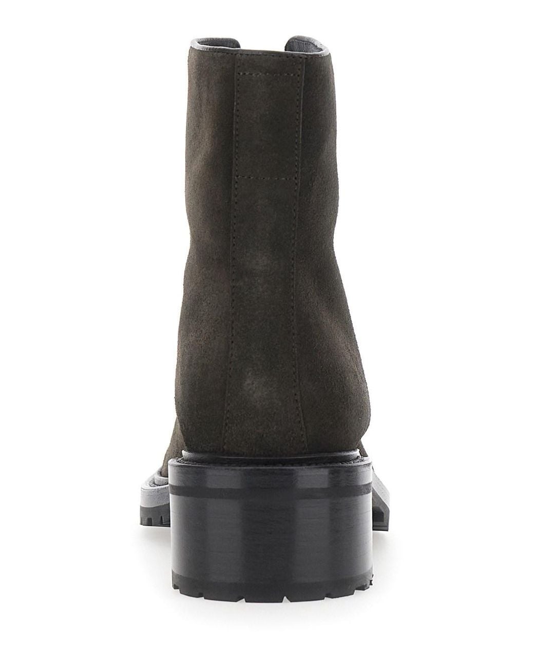 The Row Black Low-Heeled Ankle Boots With Front Zip Closure