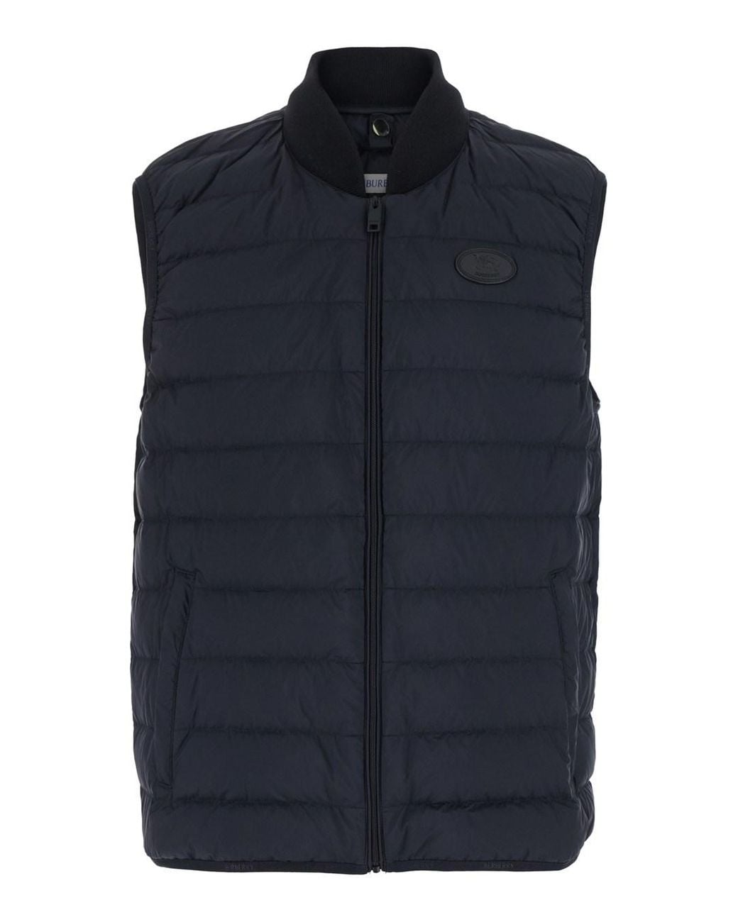 Burberry Blue Tech Fabric Trench Coat With Detachable Detail for men