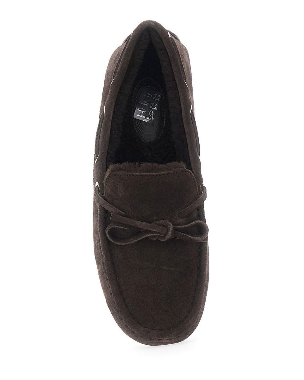 Tod's Brown City Gommini Shearling