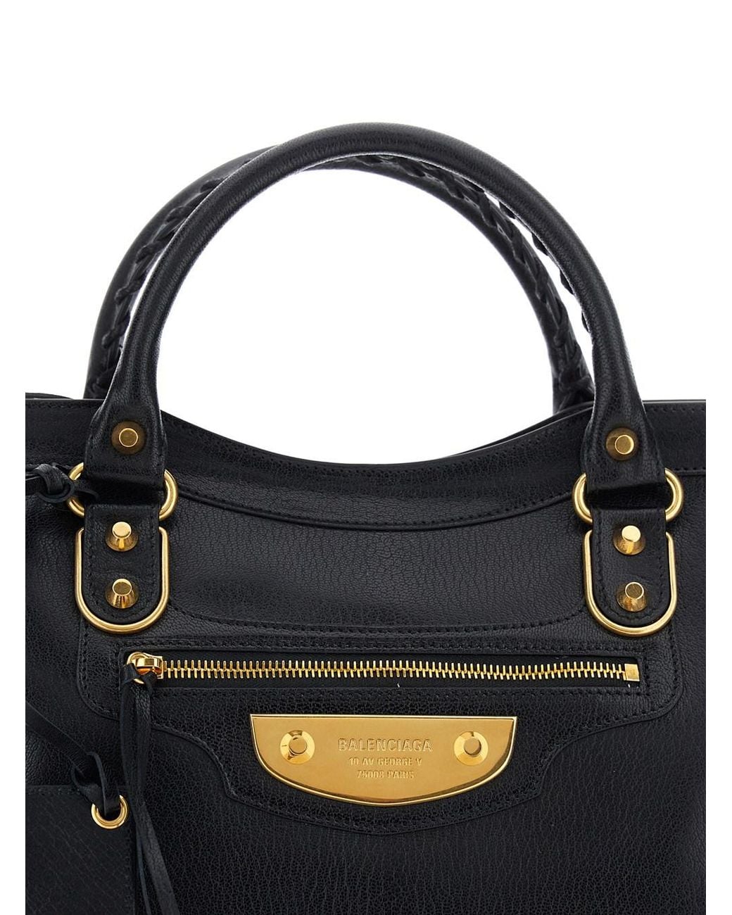 Balenciaga Black 'Le City Uptown' Handbag With Adjustable And Removabl