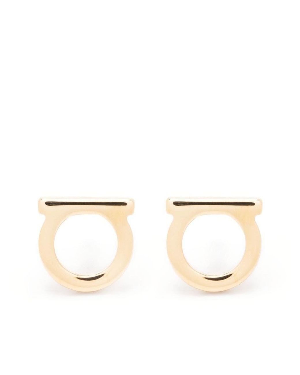 Ferragamo Natural Colored Gancini Earrings
