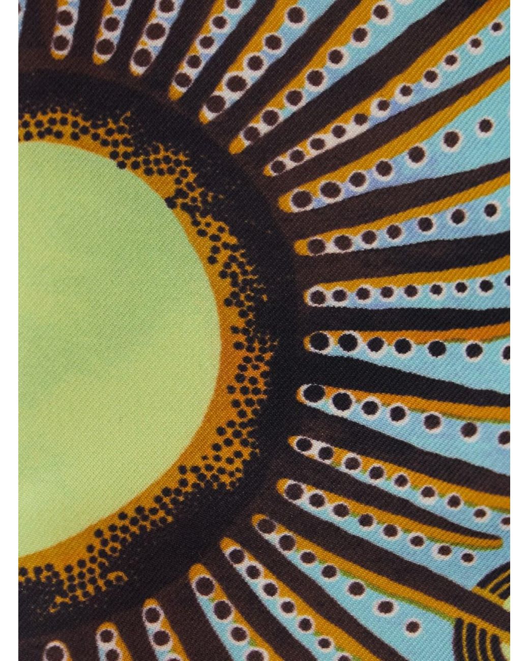 VLISCO DIALOGUES Green 'Eternal Sun' Scarf With All-Over Floral P
