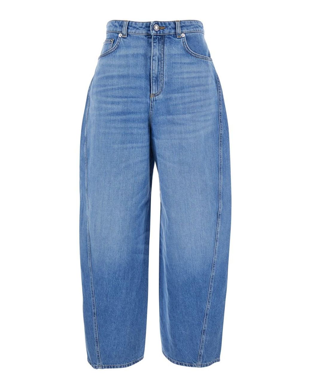 Jeans Con Gamba Ampia E Patch Logo Sul Retro di Givenchy in Blue
