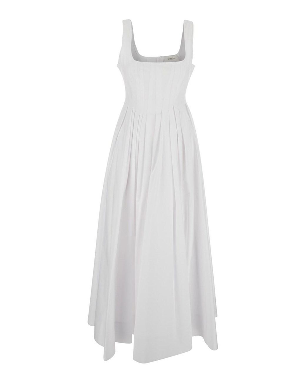 Sportmax White Dress Spxgiro Cotton