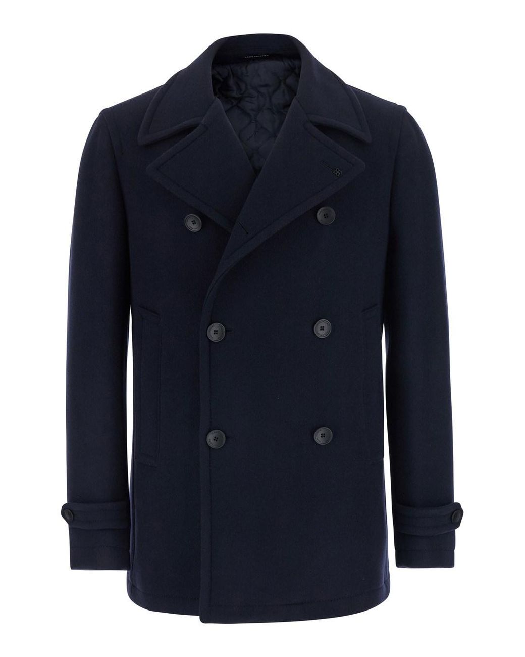 Tagliatore Blue Wool Coat for men