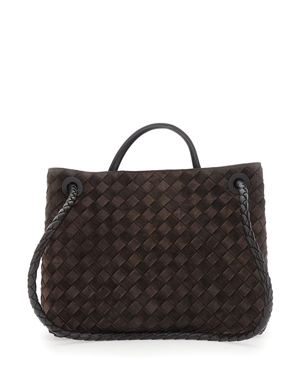 Bottega Veneta Black 'Andiamo' Handbag With Sliding Shoulder Strap And