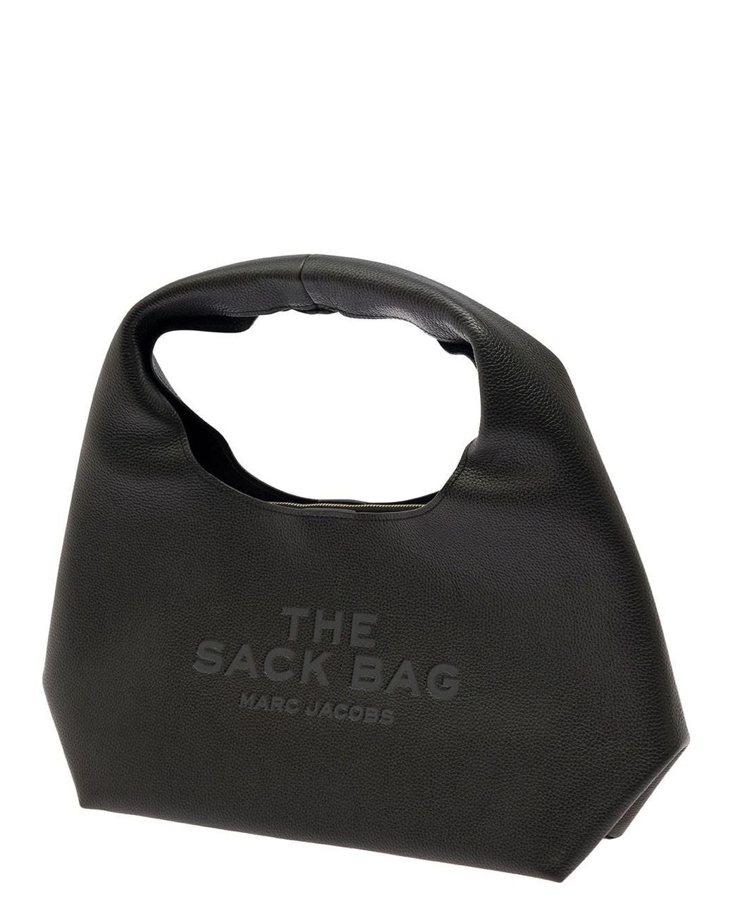 Marc Jacobs Black 'The Sack' Shoulder Bag With Embossed Logo