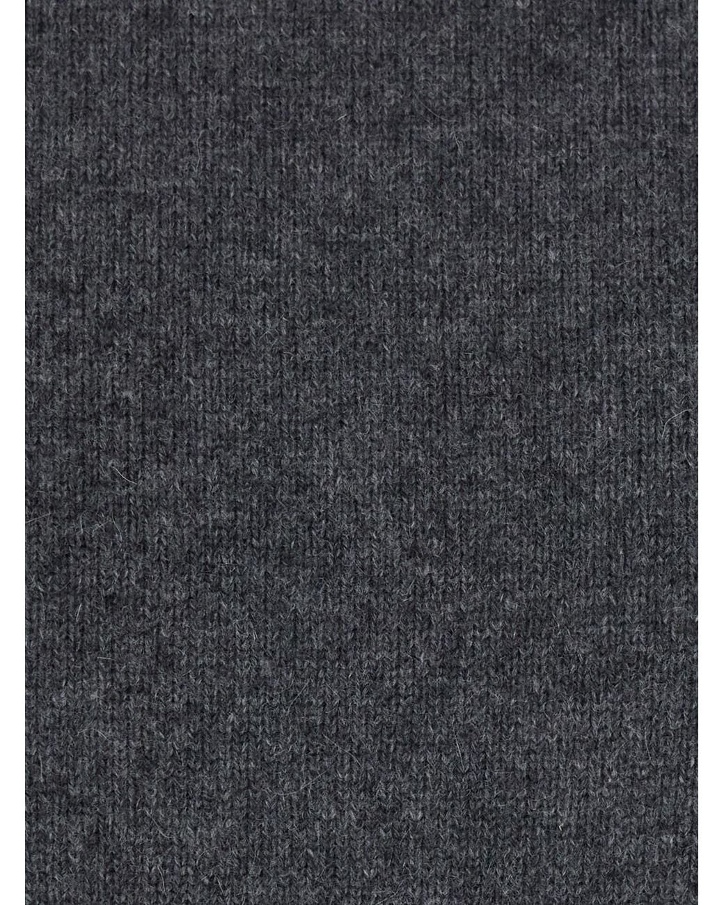 Max Mara Gray V-Neck Long Sleeve Wool Sweater For