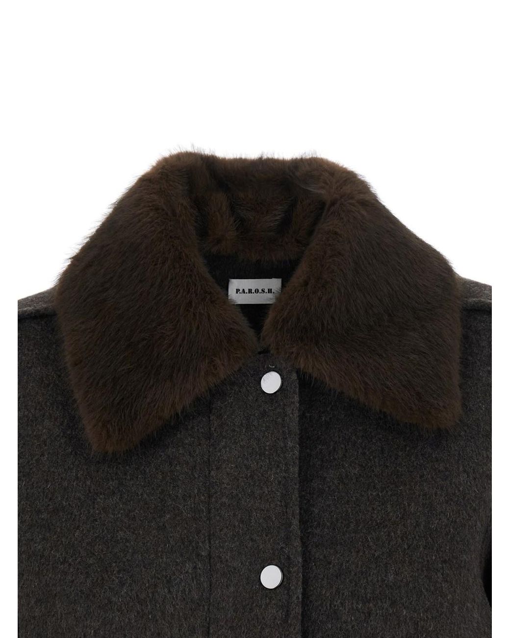 P.A.R.O.S.H. Black Wool Jacket Coat