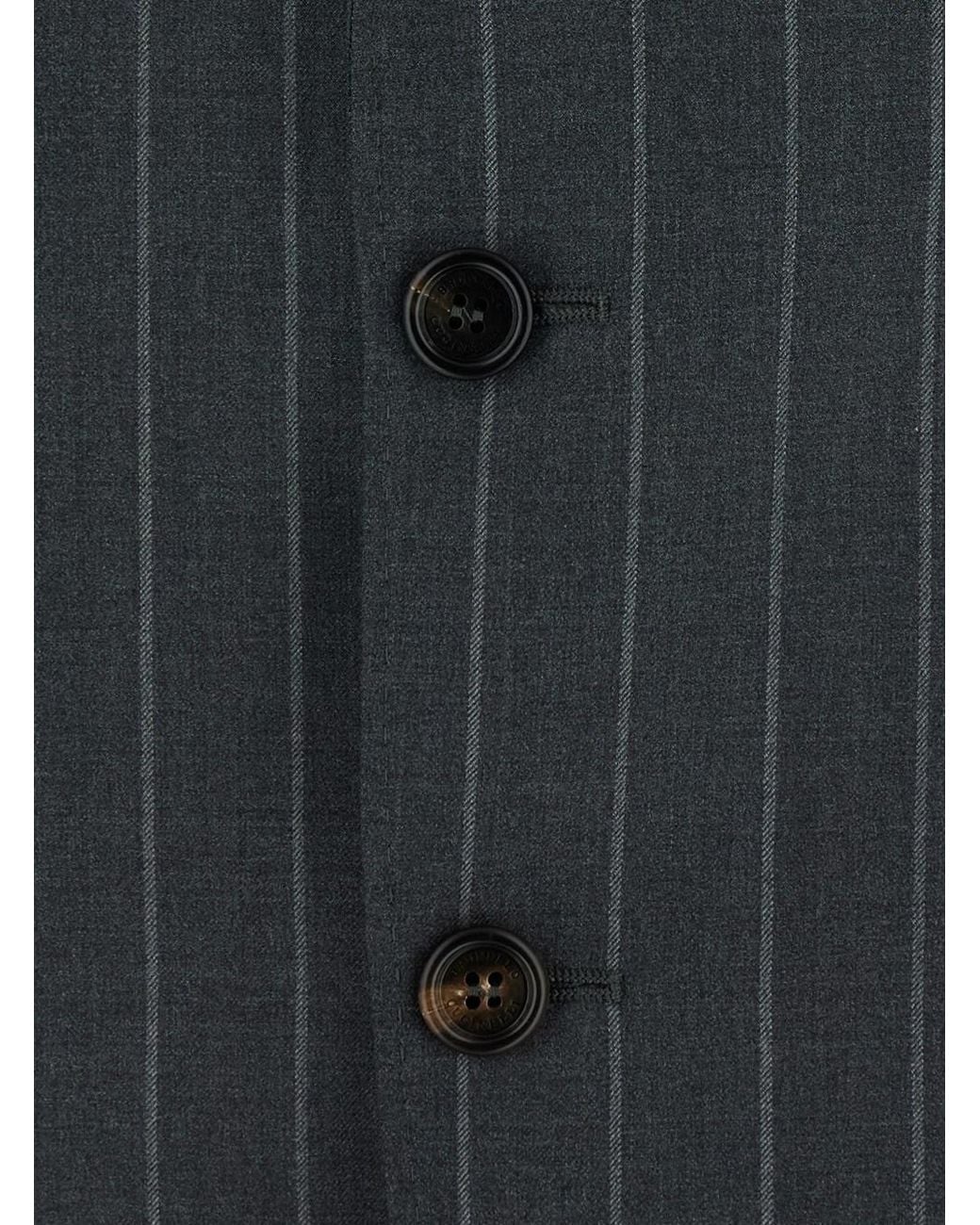 Brunello Cucinelli Black Single-Breasted Jacket With Notched Revers And for men