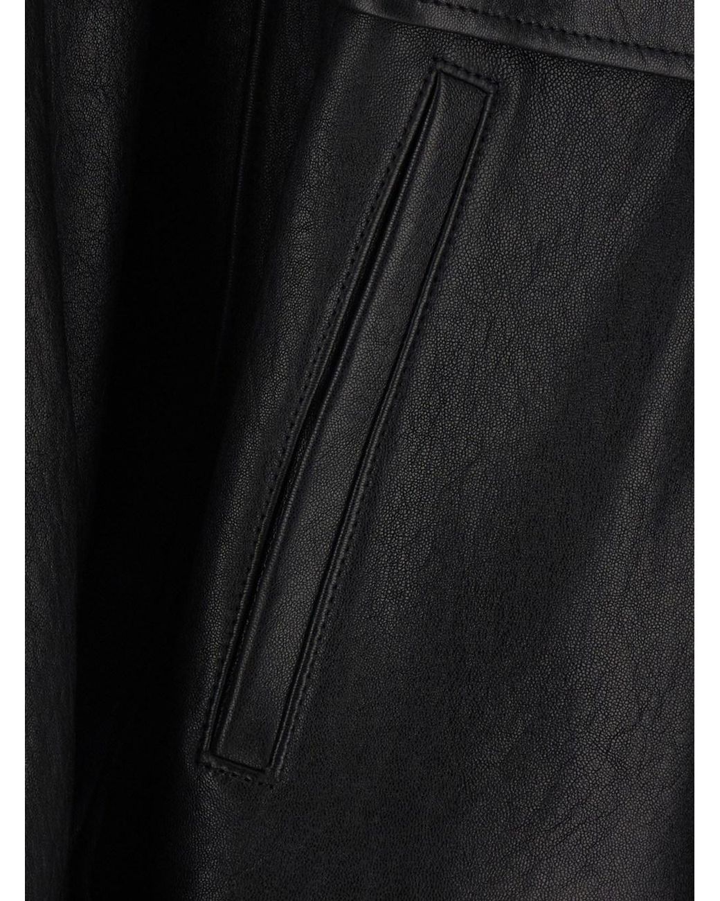 Saint Laurent Black Leather Jacket Lambskin Coat for men