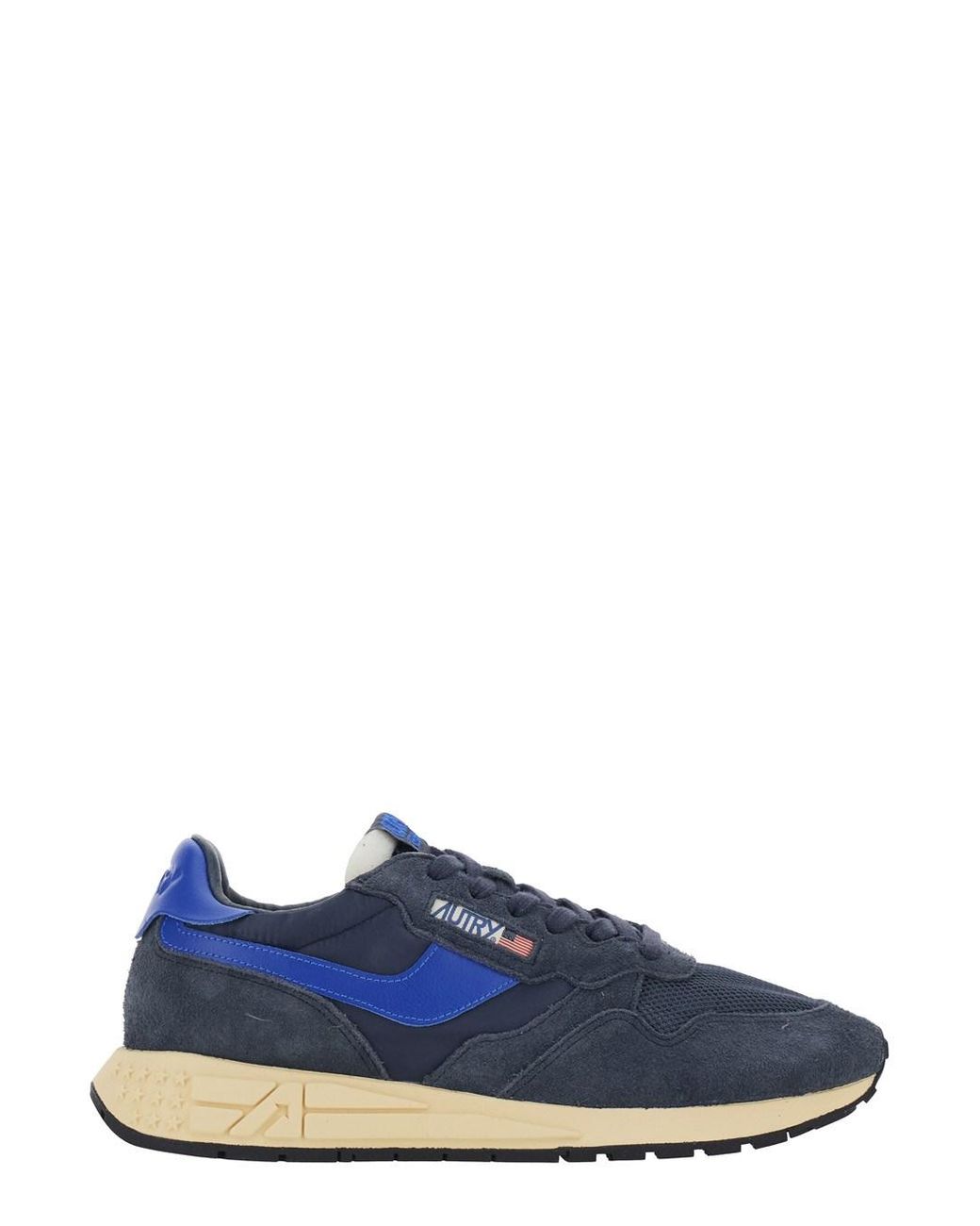 Autry Blue 'Reelwind' Sneakers With Logo Patch On The Tongue for men