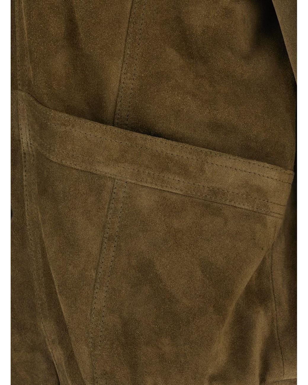 Saint Laurent Green Suede Blouson