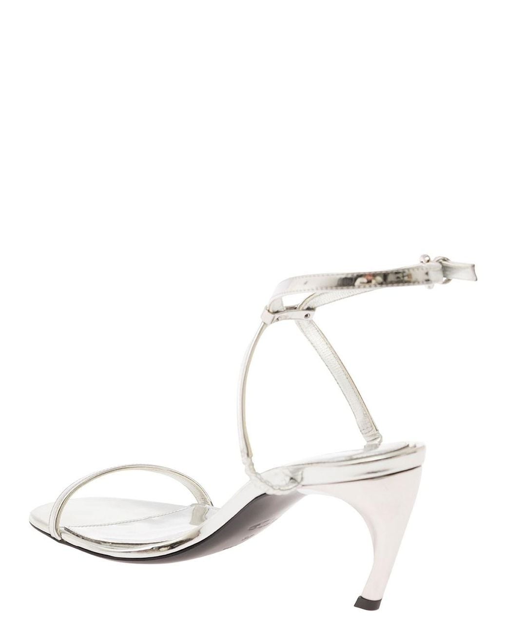 McQueen Natural Sandals With Armadillo Heel