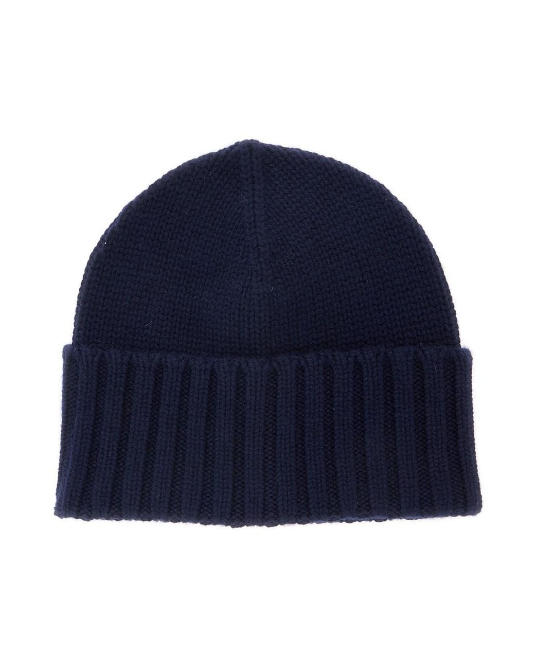 Kangra Blue Cashmere Beanie With Elegant Design And for men