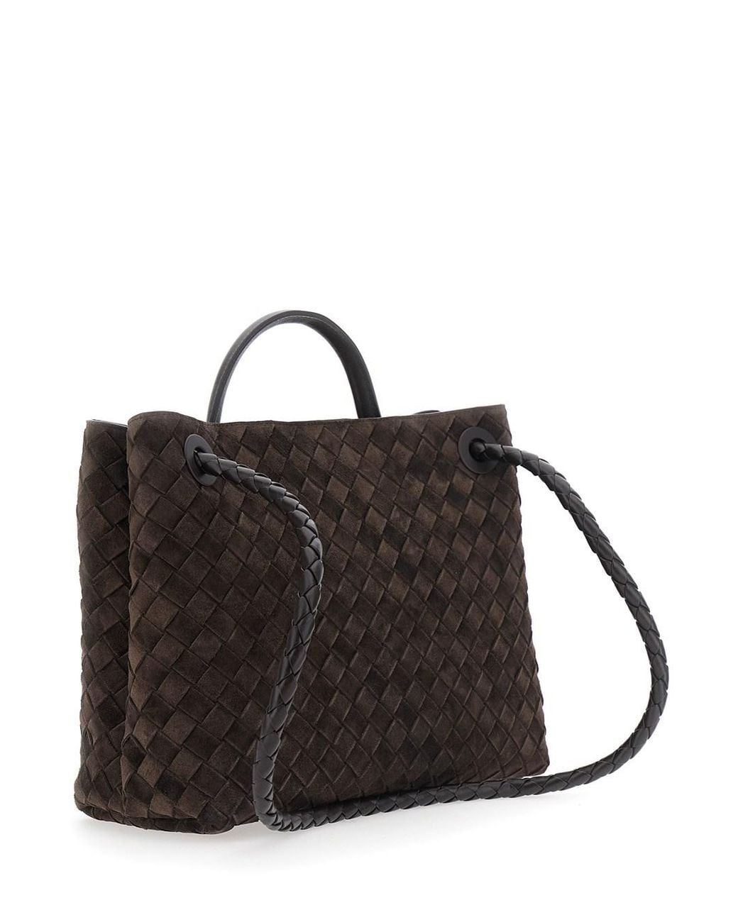Bottega Veneta Black 'Andiamo' Handbag With Sliding Shoulder Strap And