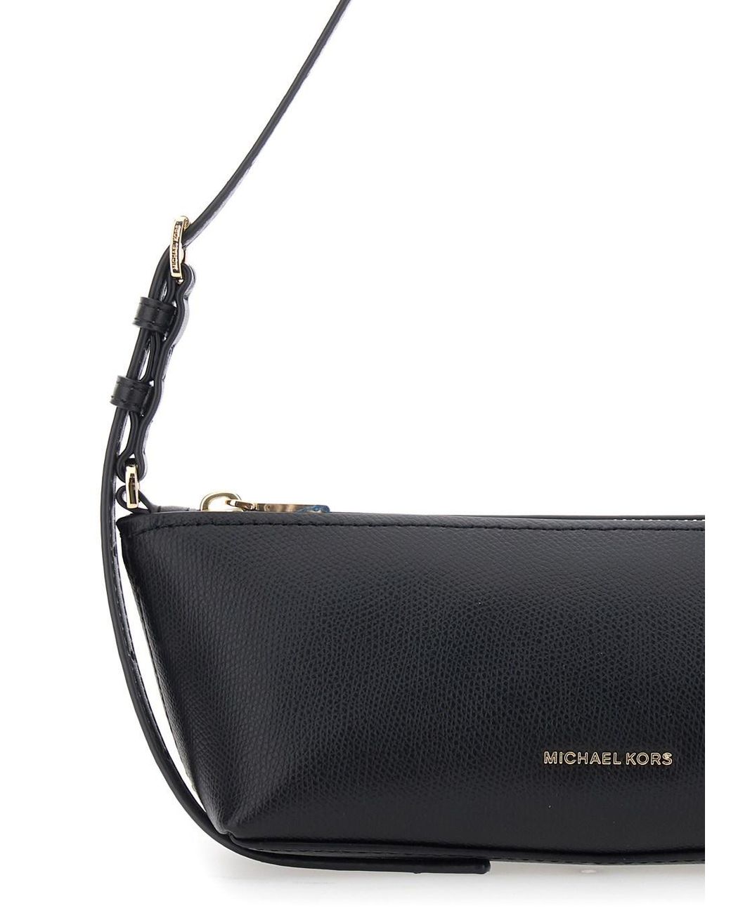 MICHAEL Michael Kors Black Bag Laila Sm Ew Pouchette With Metal Details And
