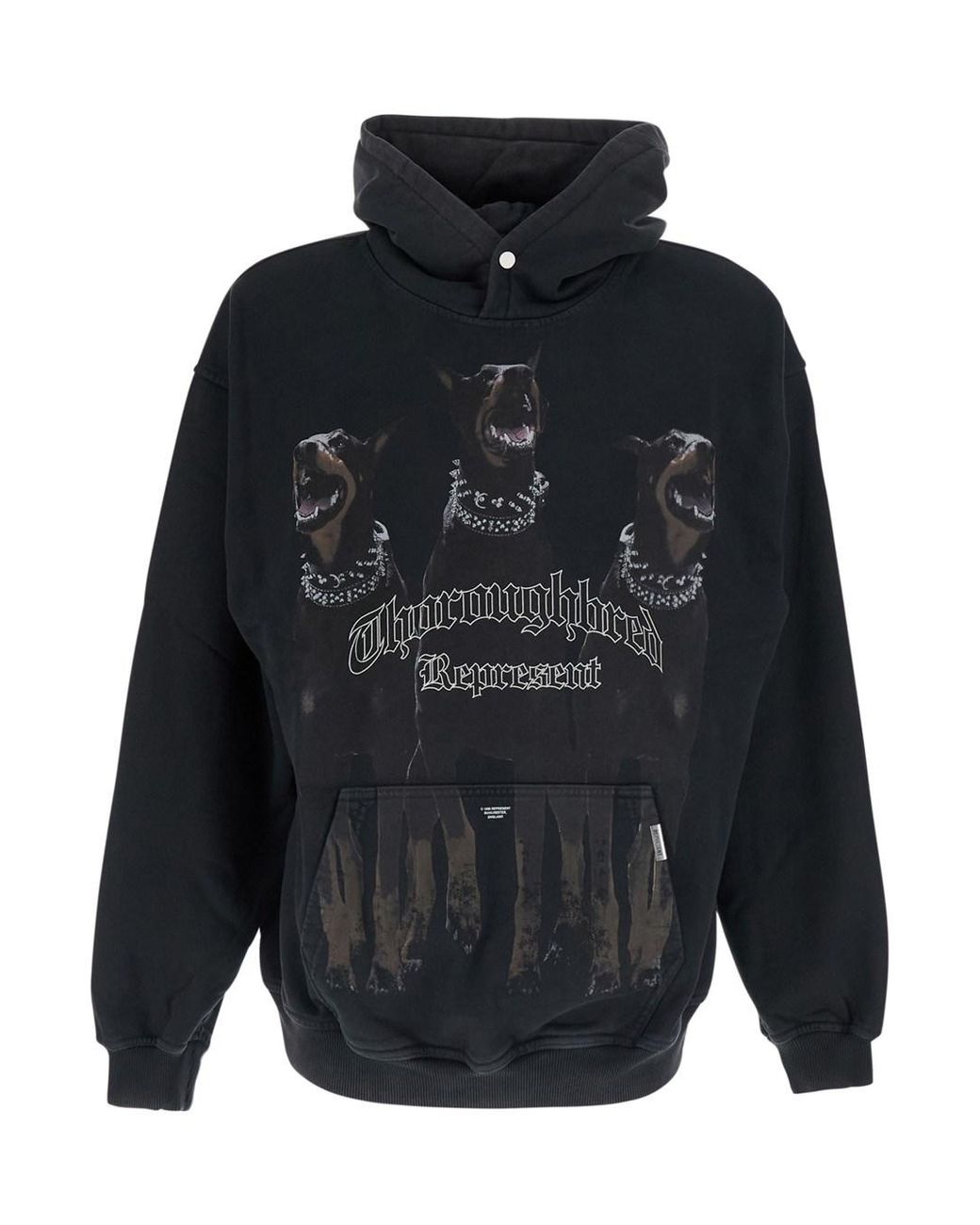 Represent Blue Hoodie Cotton Sweatshirts for men