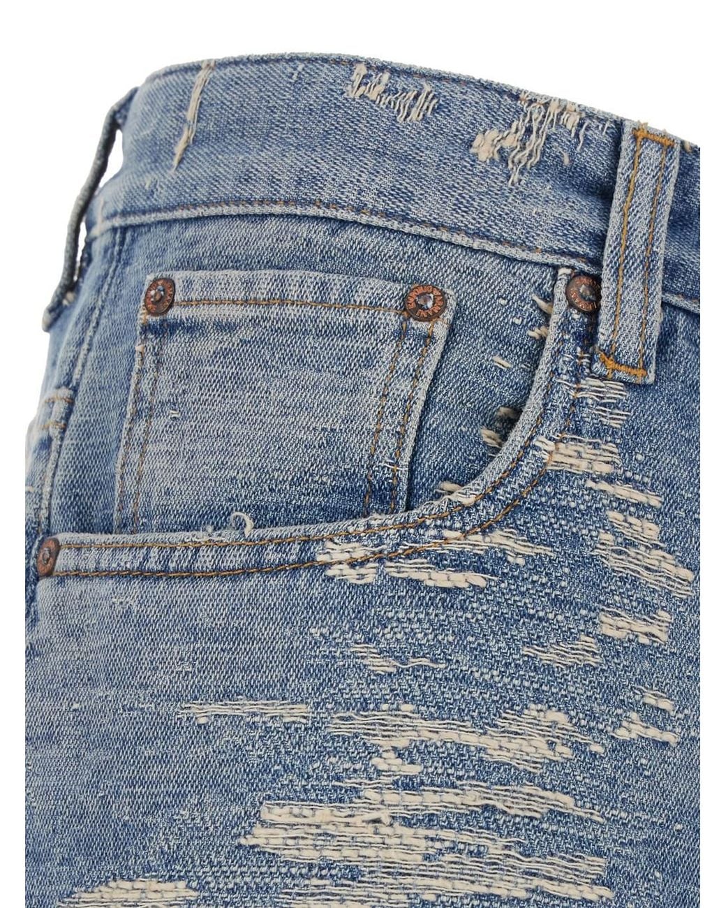 Emporio Armani Blue Five-Pocket Denim Jeans for men