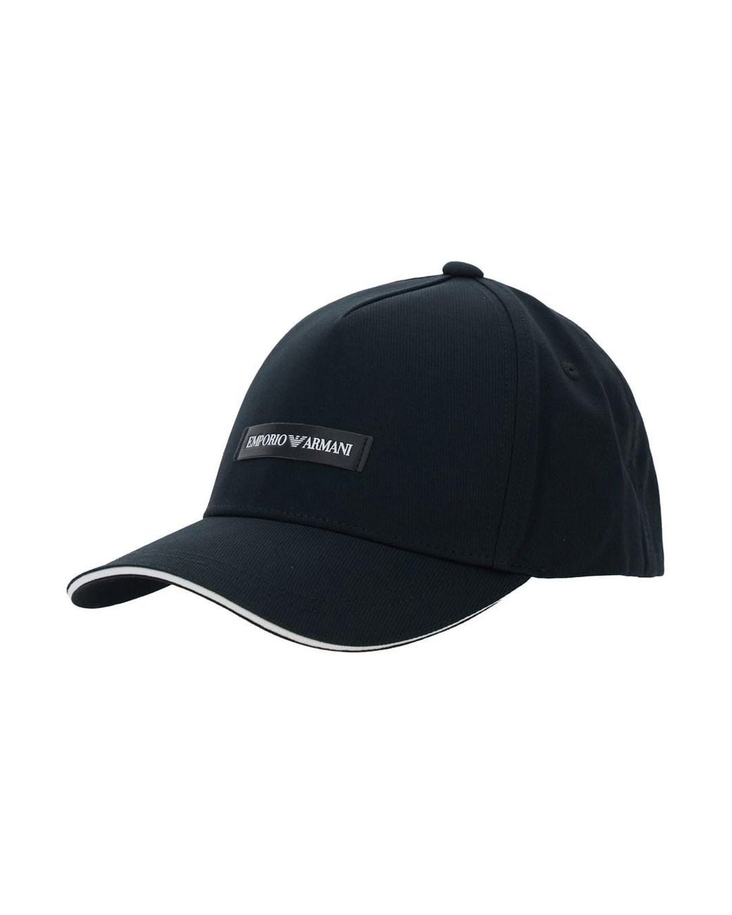 Emporio Armani Blue Baseball Cap Logo Patch Cotton for men