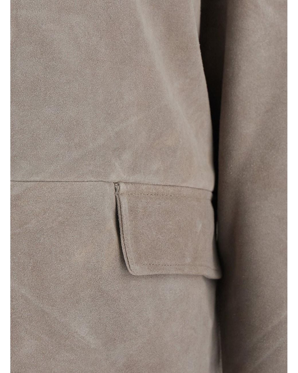 Won Hundred Gray Rockridge Jacket With Classic Collar And Leather Zip for men