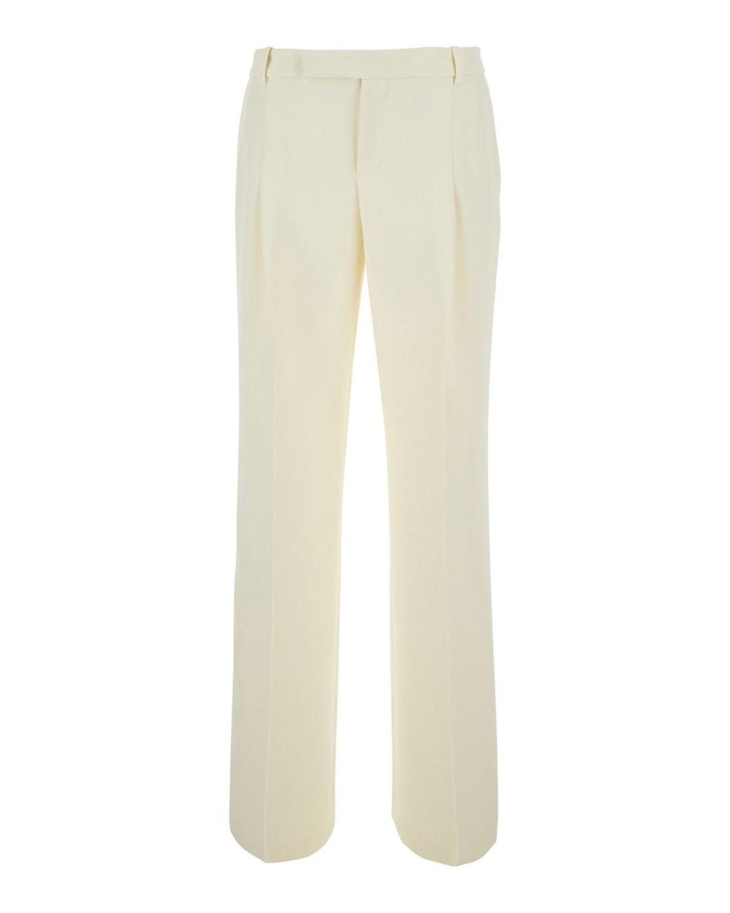 FEDERICA TOSI Natural Flared Pants With Front Pleats