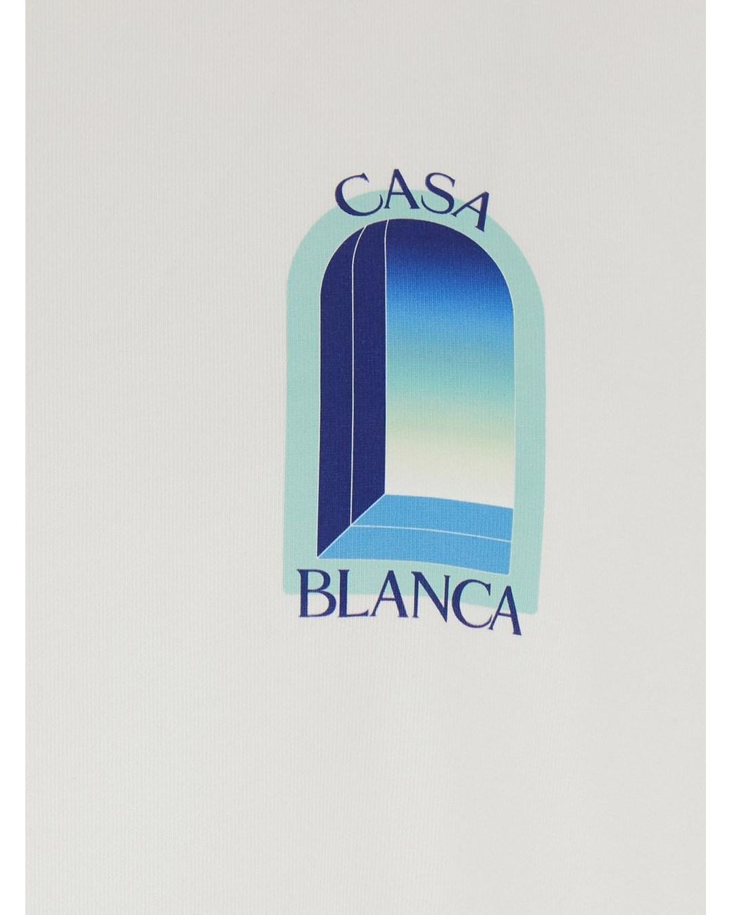 Casablanca White T-Shirt With Logo Print On The Front And Back for men
