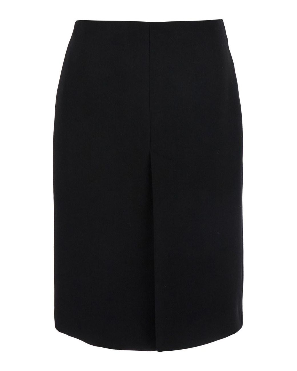 Gucci Black High Waist Skirt With Logo Lettering On Waist And Zip Puller