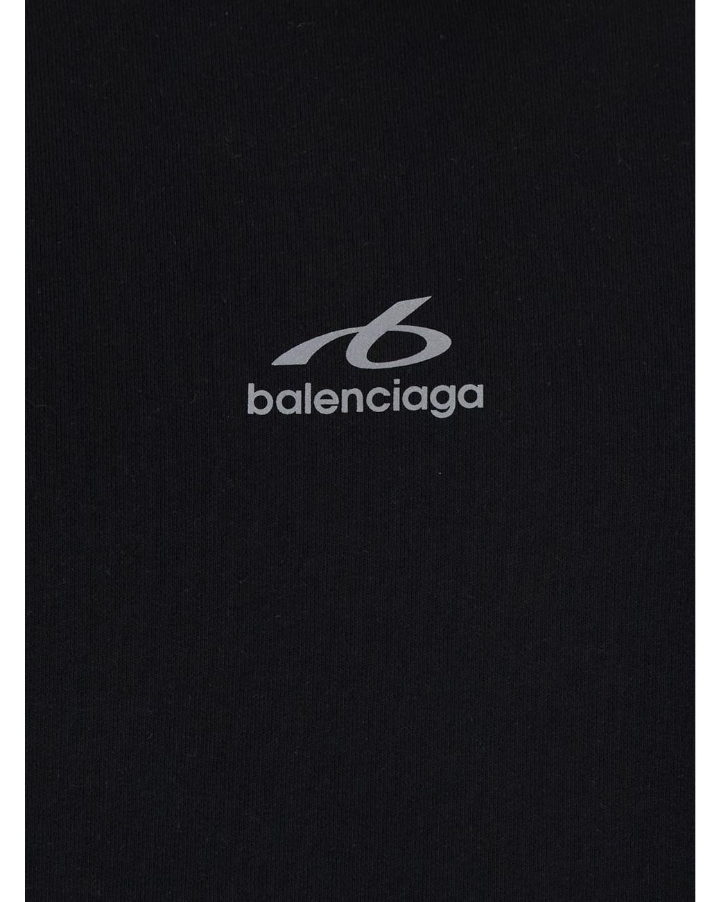 Balenciaga Blue Hoodie Cotton Sweatshirts for men