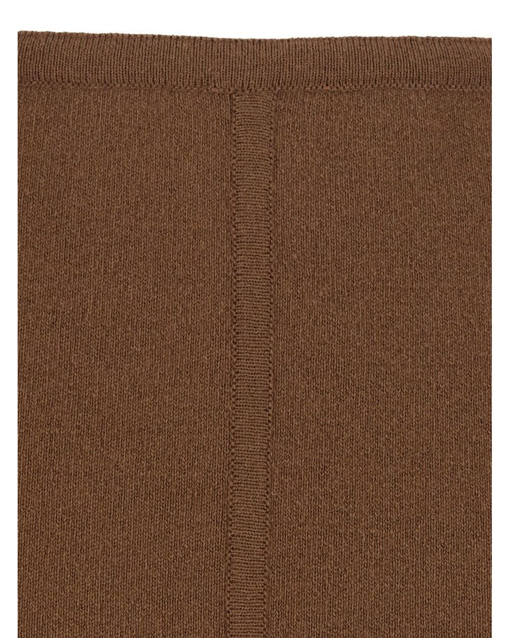 Max Mara Brown Mxs Piuma Knit Skirt Midi Skirt