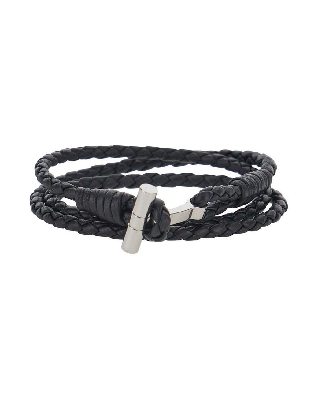 Bracciale A Stringa Con Design Intrecciato E Chiusura Con Pla di Tom Ford in Black da Uomo