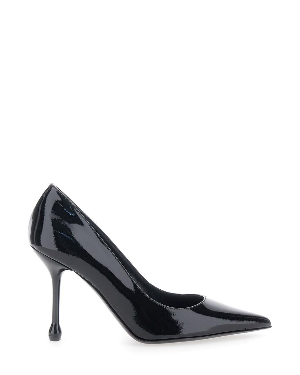 Le Plain Black Pointed Pumps With High Heel