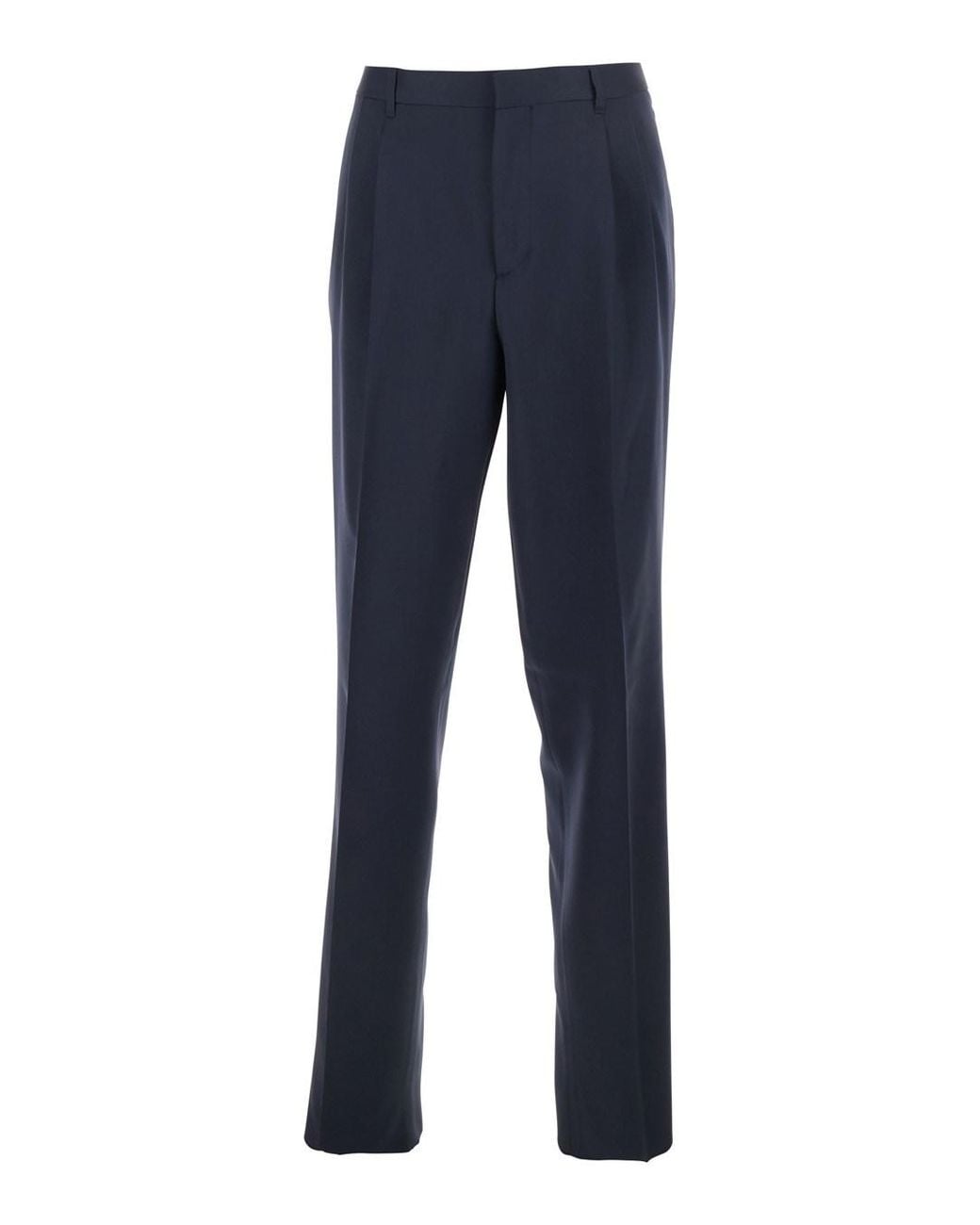 Lardini Blue Tailored Trousers With Double Pence for men