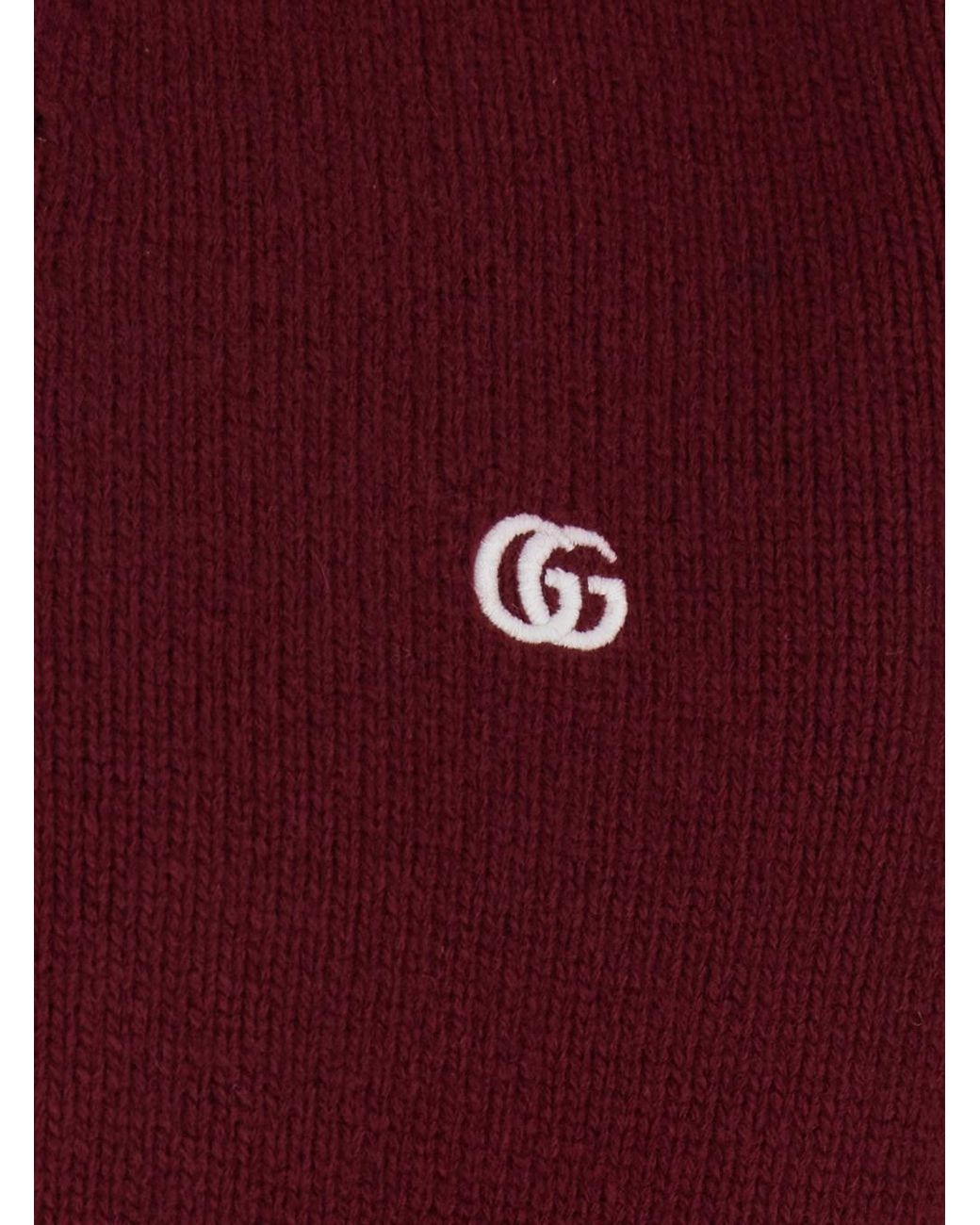 Gucci Red Cardigan V-Neck Cashmere Tops for men