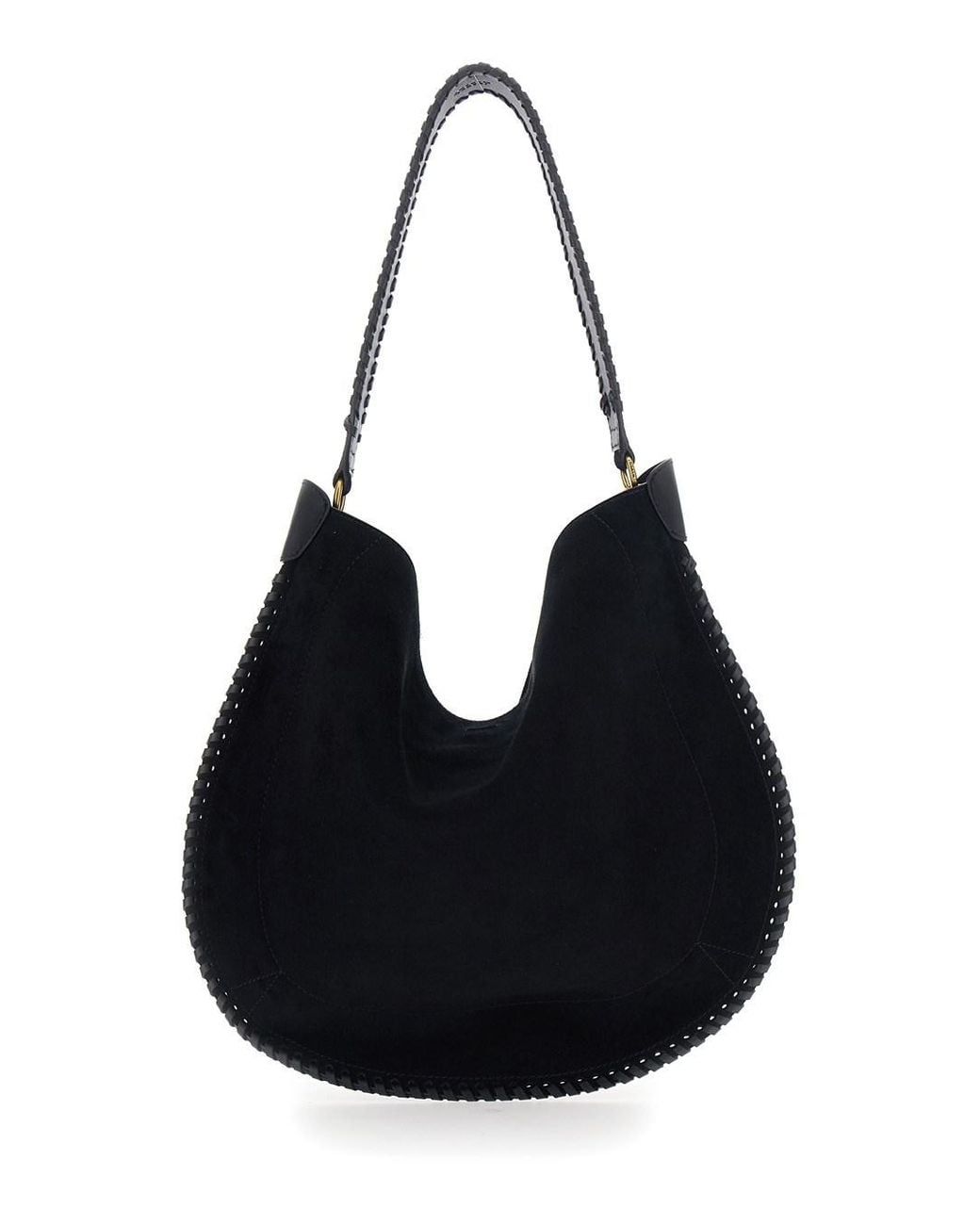 Isabel Marant Black 'Oskan' Shoulder Bag With Removable Strap And Embo