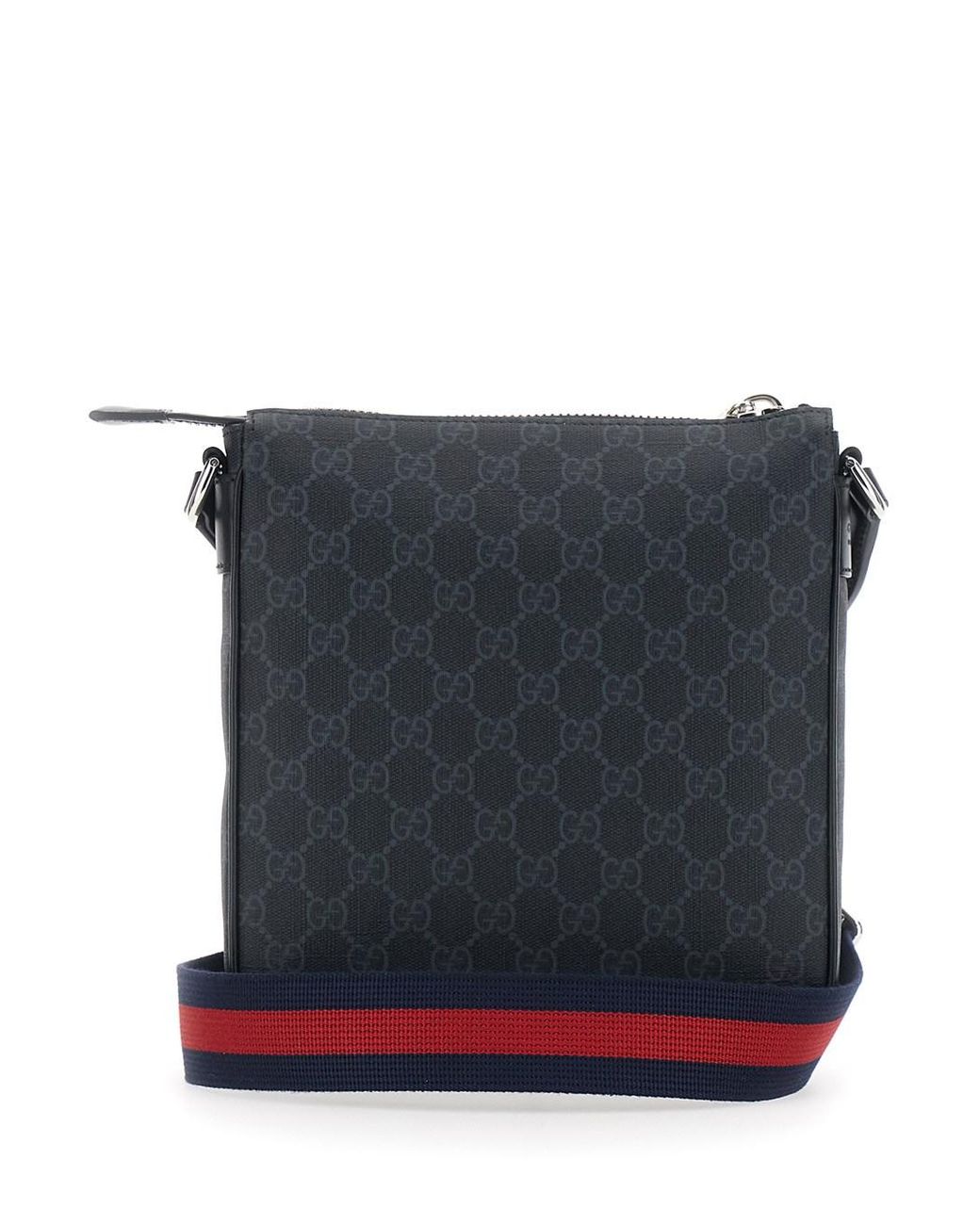 Borsa A Tracolla Con Tracolla Regolabile Con Motivo Web E Una Ta di Gucci in Black da Uomo