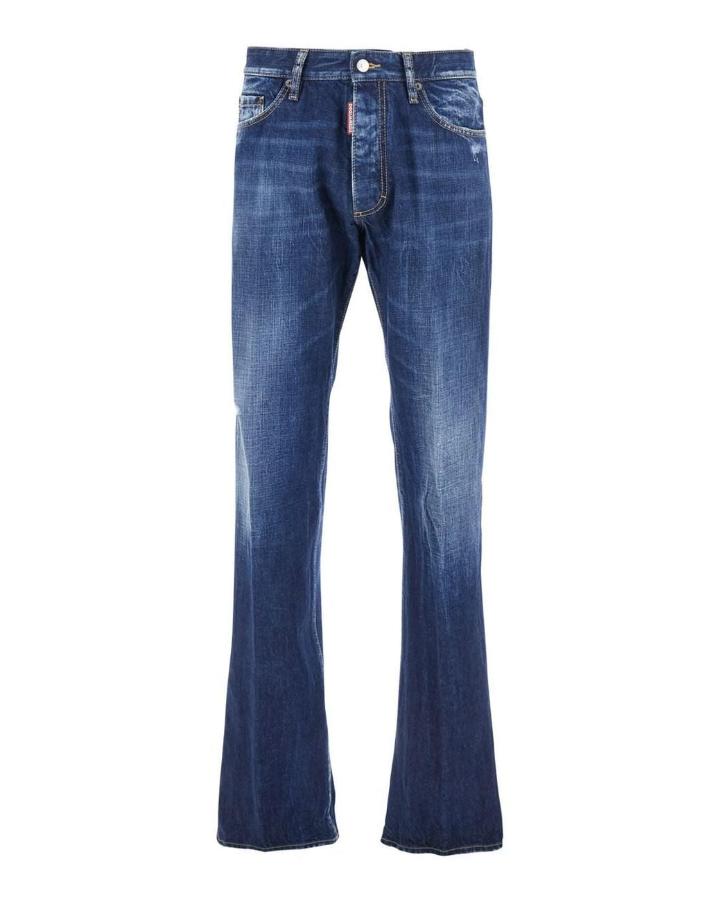 Jeans 'The American' Con Patch Logo Sul Retro E Effetto Sbia di DSquared² in Blue da Uomo