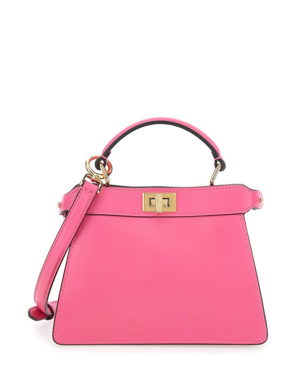 Fendi Pink Handbag 'Peekaboo Iseeu Petite' With Turn Lock
