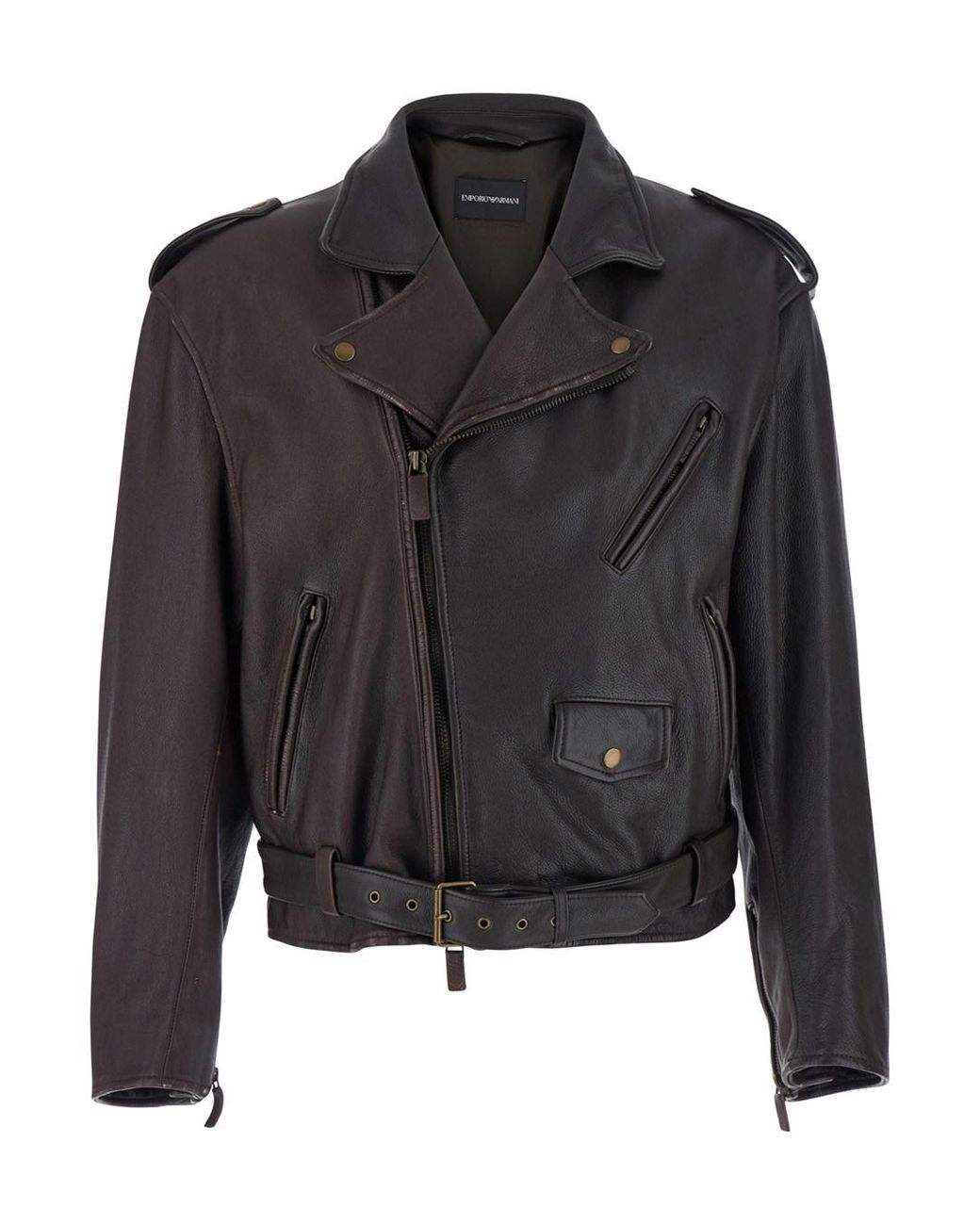 Emporio Armani Black Notched Lapel Jacket for men