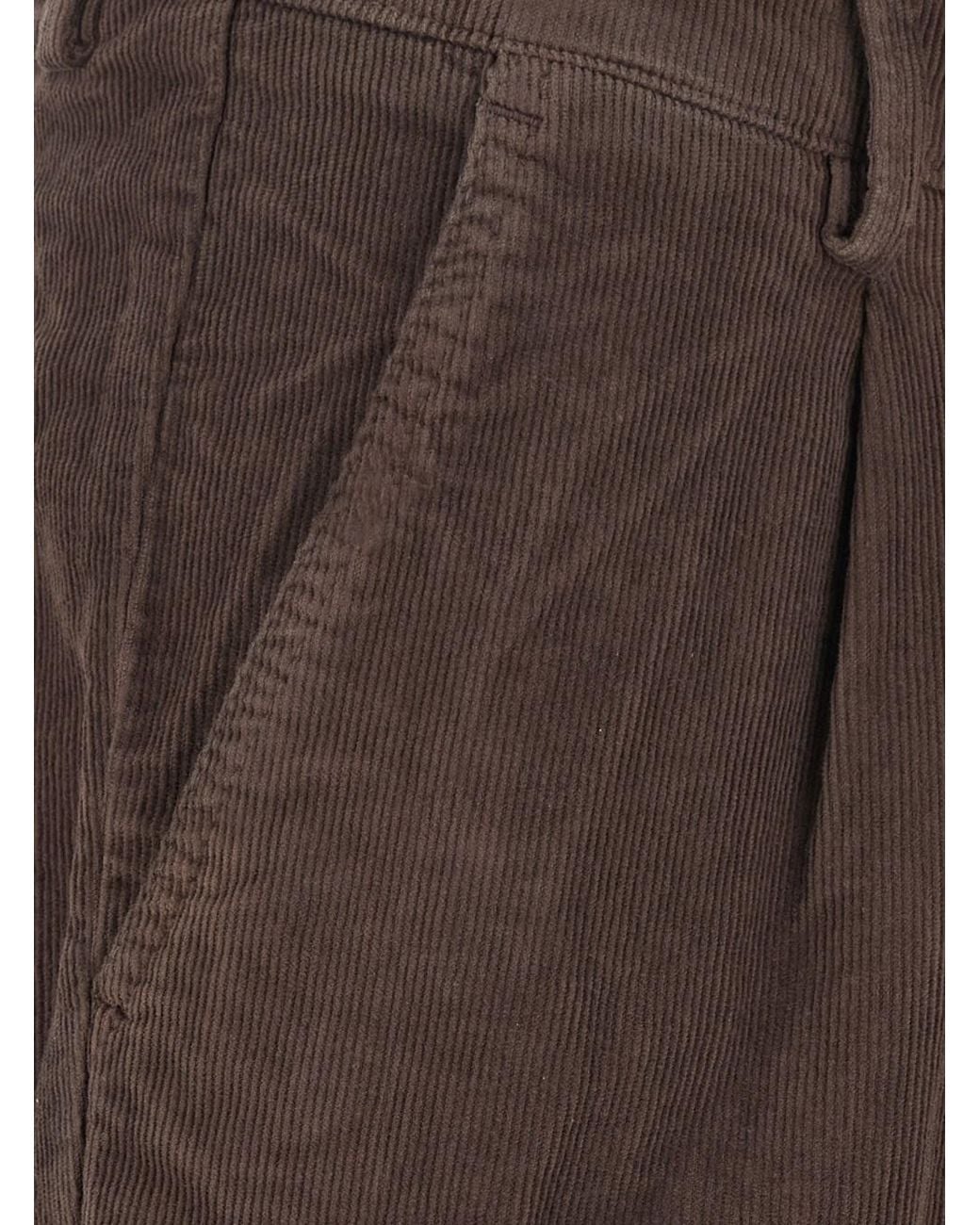 Roy Rogers Brown 'Day Off' Pants With Two Welt Pockets On The Back In for men