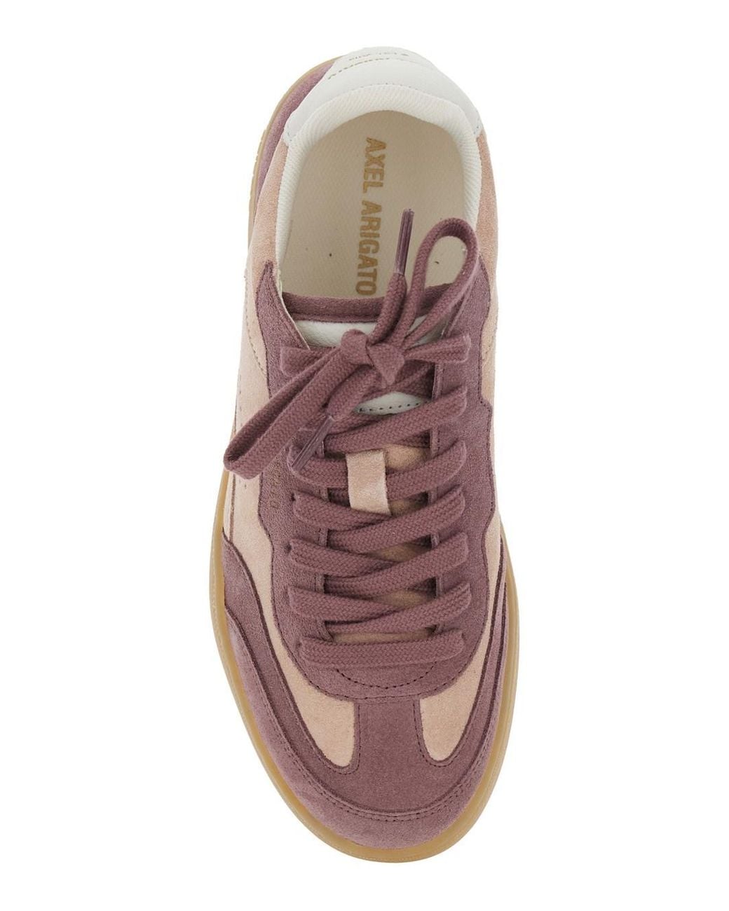 Axel Arigato Brown 'Dice T-Toe' Low Top Sneakers With Contrasting Heel With Logo Lettering