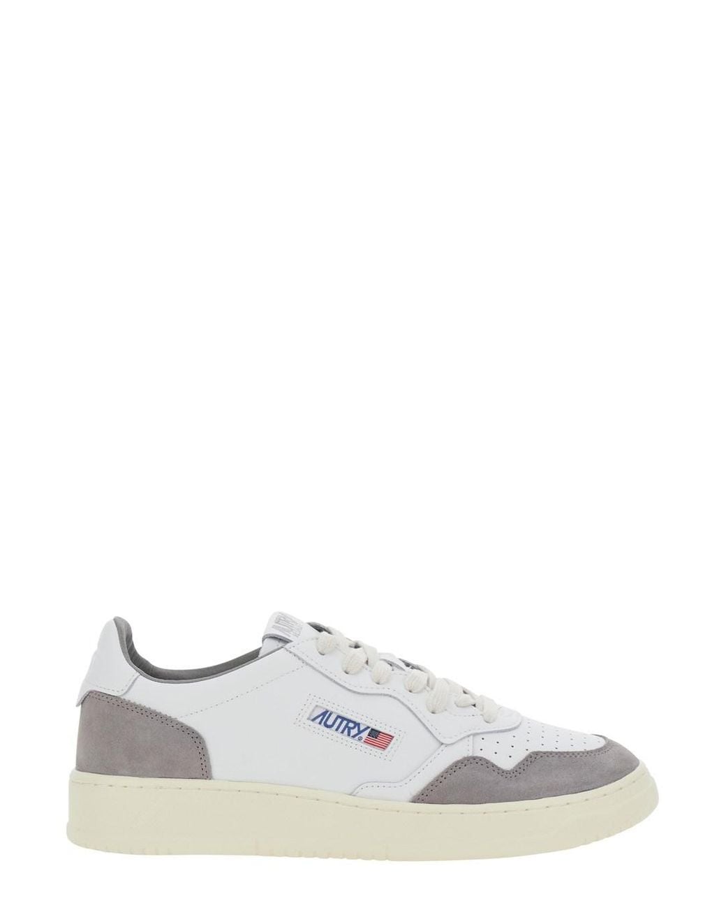 Autry White Low Top Sneakers Medalist Suede Trainers for men