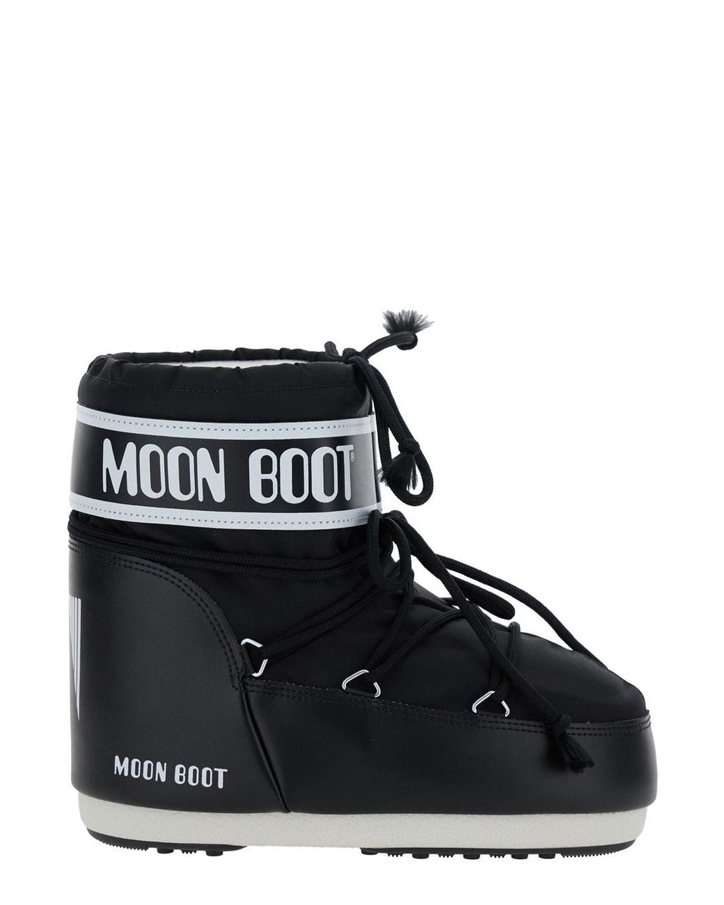Moon Boot Black Ankle Boots Icon Low Nylon